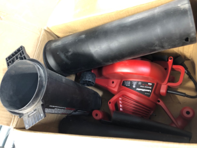 Photo 2 of **USED** LawnMaster Red Edition BV1210E 1201 Electric Blower Vacuum Mulcher 12 Amp Variable Speed with Metal Impeller 240 MPH 380 CFM 16:1 Mulch Ratio