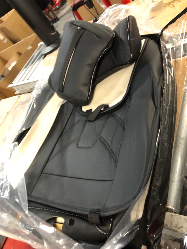 Photo 2 of  Black Car Seat Covers Full Set, Front Seat Covers and Split Rear Bench Seat Covers,