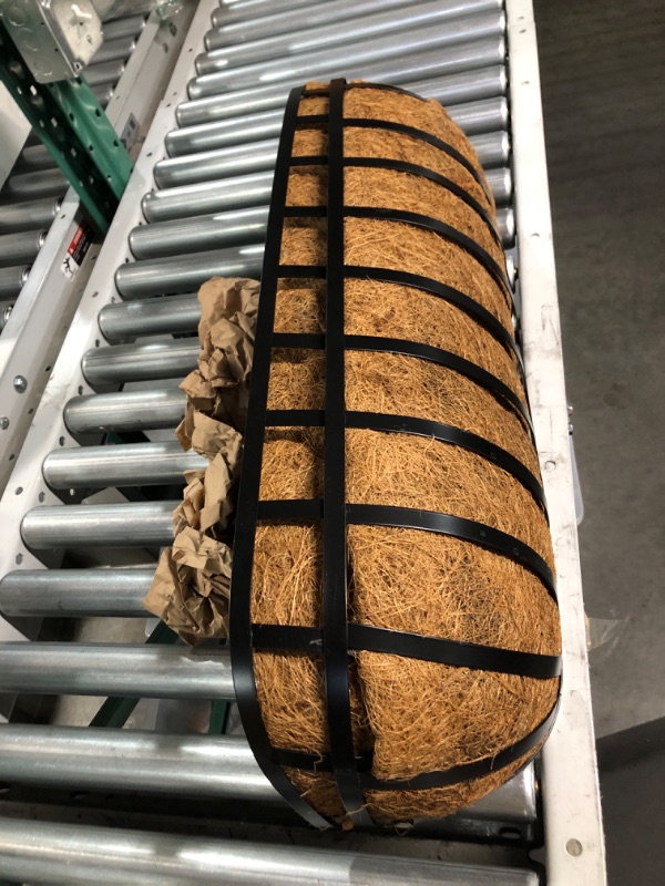 Photo 1 of Harmiden 30“ Window Box Railing Planter with Coco Liner for Outdoor Deck Balcony Rail Fence Porch Patio 2 Pack