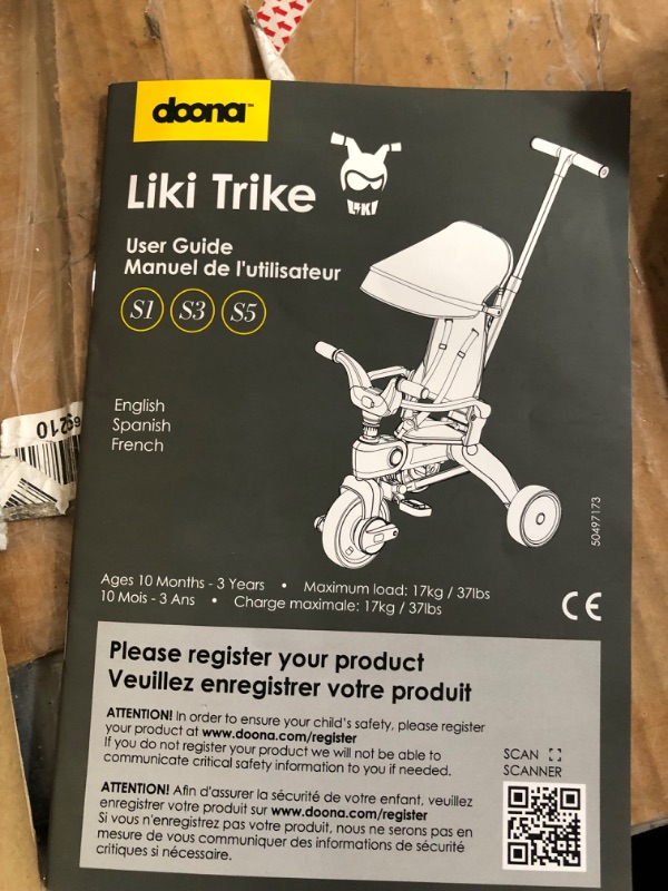 Photo 4 of *STOCK PHOTO FOR REFERENCE* doona Liki Trike - Premium Luxury Foldable Trike for Toddlers