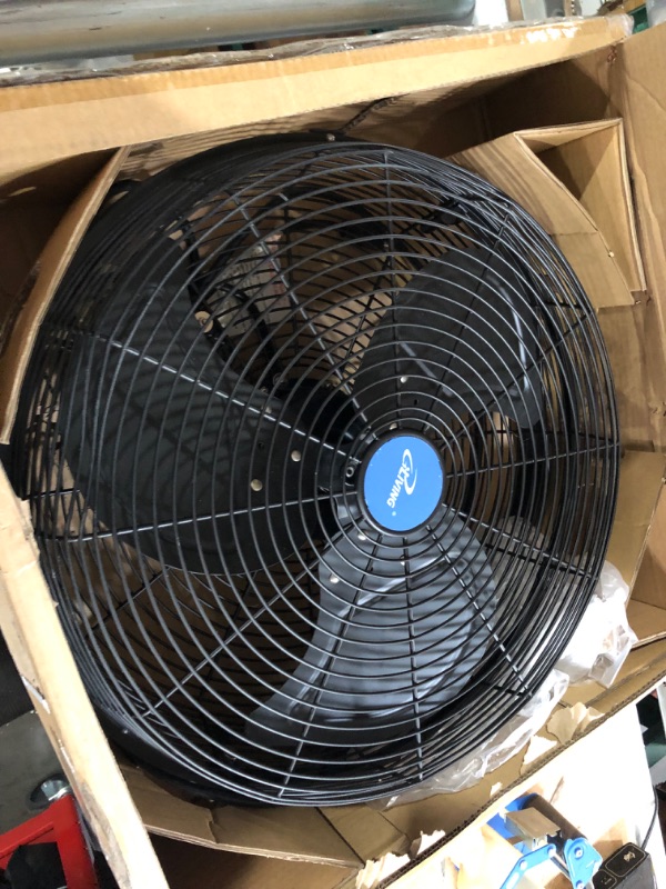Photo 2 of **FOR PARTS OR REPAIR**
iLiving Wall Mounted/Floor Stand Variable 20 Inches Speed Indoor/Outdoor Fan, 10.25"D x 24"W x 27.25"H Black           