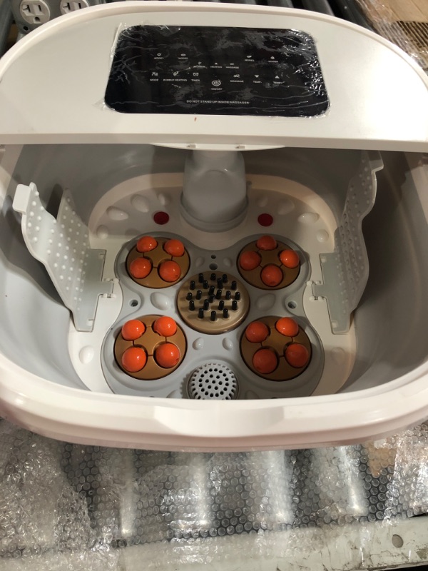 Photo 3 of ATXKXE Collapsible Foot Bath Machine Massager with Jets and Heat and Bubble Foot Spa Includes A Remote Control,16 Motorized Shiatsu Massage Balls