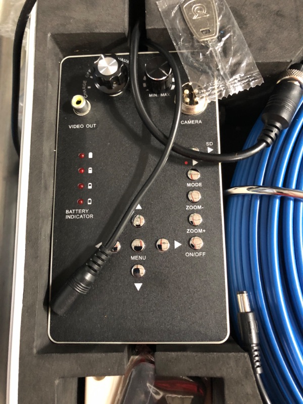 Photo 1 of Self Leveling Sewer Camera, Anysun Pipe Inspection Camera Self Leveling IP68 Waterproof Industrial Plumbing Endoscope Drain Snake Cam with 7" LCD Monitor, 8G SD Card, DVR Recorder(165Ft/50M Cable) 50M/165FT