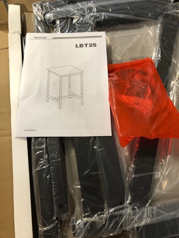 Photo 1 of VASAGLE Bar Table, Small Kitchen Table, High Top Pub Table, for Living Room Study, Industrial Steel Frame