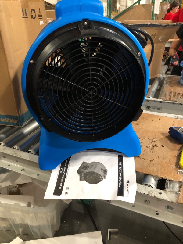 Photo 5 of MOUNTO 1HP 3000cfm Industrial Axial Blower Ventilation Fan Exhaust Blower