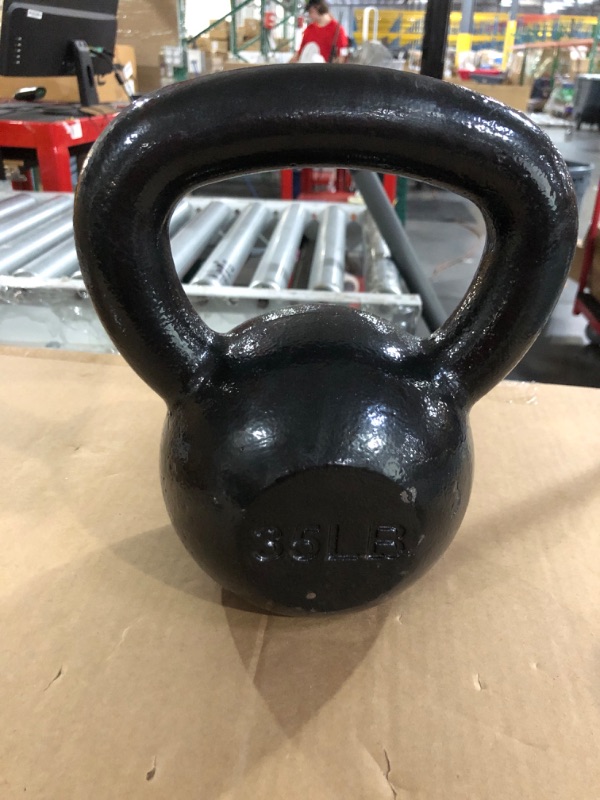 Photo 2 of AmazonBasics Cast Iron Kettlebell, 35 lb