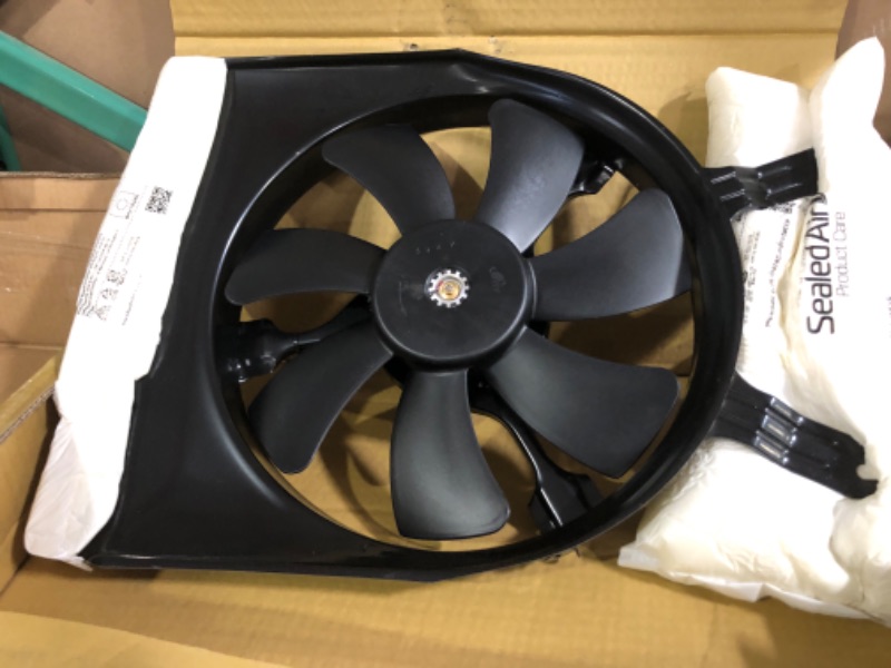 Photo 2 of TYC 610850 Condenser Cooling Fan Assembly Compatible with 2005-2010 Honda Odyssey, Black