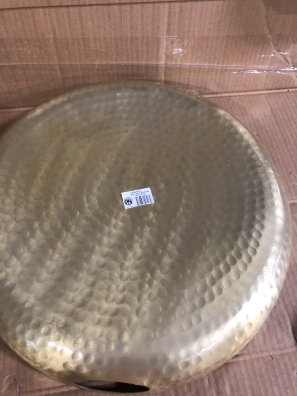 Photo 3 of American Metalcraft ATHG16 Hammered Aluminum Beverage Tray, Round, Gold, 16-Inch Diameter 16" dia. tray Beverage Tub