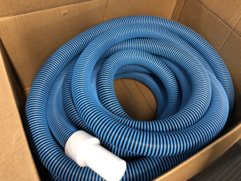 Photo 2 of *STOCK PHOTO FOR REFERENCE* Poolmaster Heavy Duty In-Ground Pool Vacuum Hose With Swivel Cuff, 1-1/2-Inch by 30-Feet