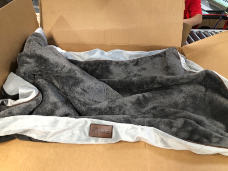 Photo 1 of *STOCK PHOTO FOR REFERENCE ONLY* Midrising Orthopedic Dog Bed for Large Dogs, Waterproof Dog Foam Sofa Bolster Bed with Removable Cover, 30 x22 inch
