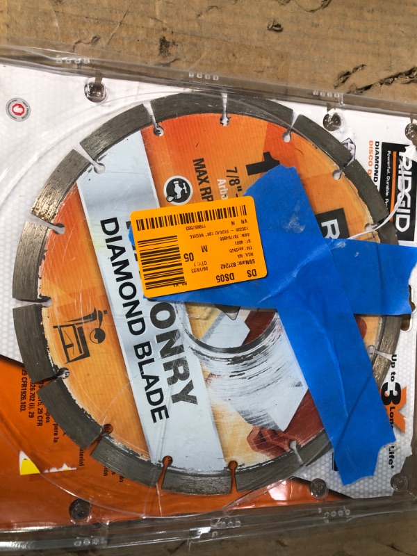 Photo 2 of **USED**  Ridgid 10" Dry/Wet Segmented Diamond Saw Blade