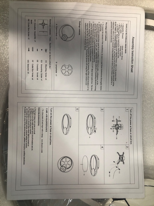 Photo 4 of **SEE NOTES**
Shine LUEST Football Kids Light Fixtures, Modern Flush Mount LED Ceiling Lights 3000K-6000K Football 