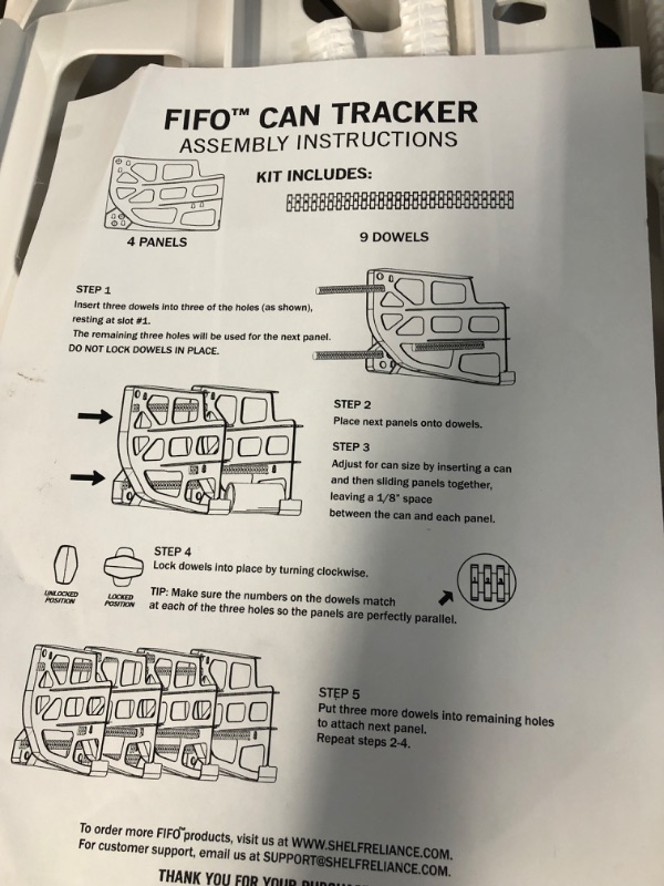 Photo 2 of **USED BUT APPEARS NEW** FIFO Can Tracker Stores 54 cans | Rotates First in First Out 