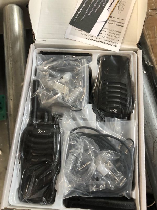 Photo 1 of TIDRADIO TD-V2 Walkie Talkie - Long Range Hand Free with Flashilght Two Way Radio Rechargeable 