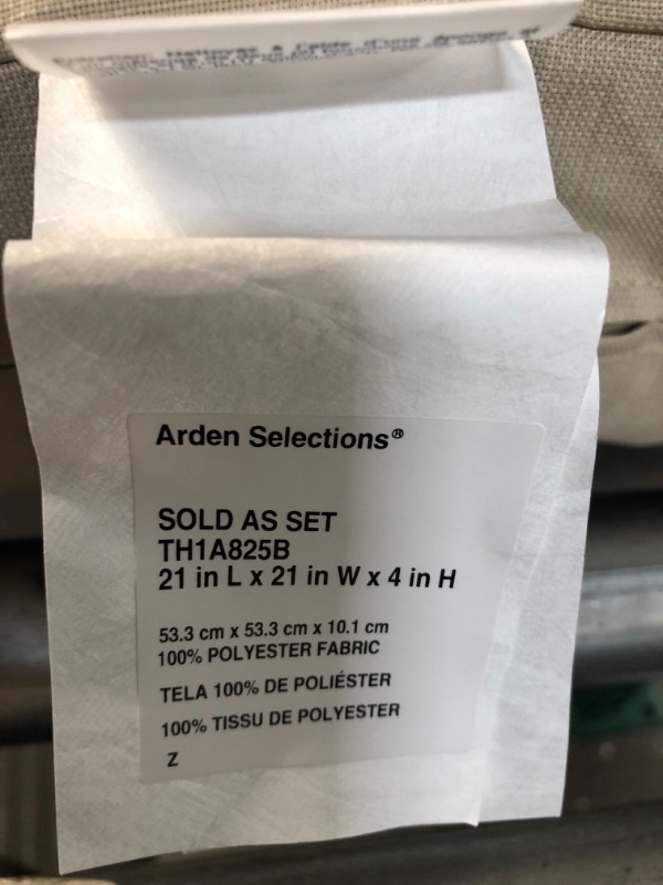 Photo 3 of **USED BUT APPEARS NEW** Arden Selections Outdoor Deep Seating Cushion Set 20x20, Tan Leala