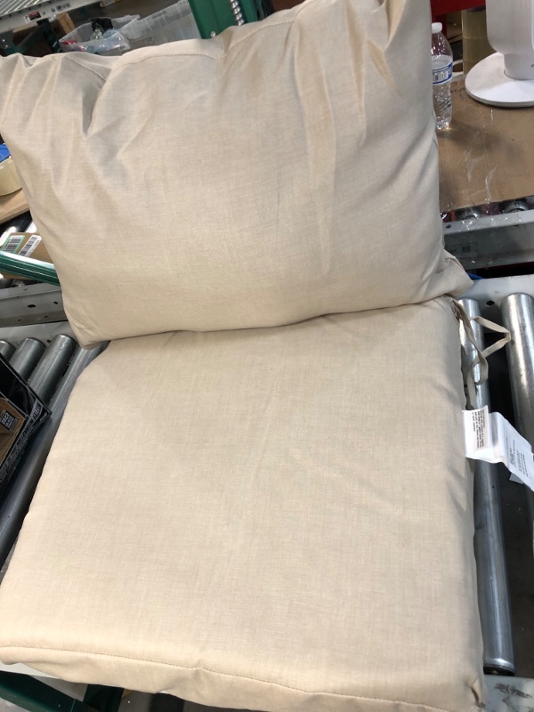 Photo 2 of **USED BUT APPEARS NEW** Arden Selections Outdoor Deep Seating Cushion Set 20x20, Tan Leala