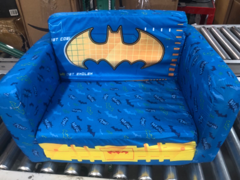 Photo 2 of **USED BUT APPEARS NEW** Delta Children Batman Cozee Flip-Out Chair - 2-in-1 Convertible Chair to Lounger for Kids