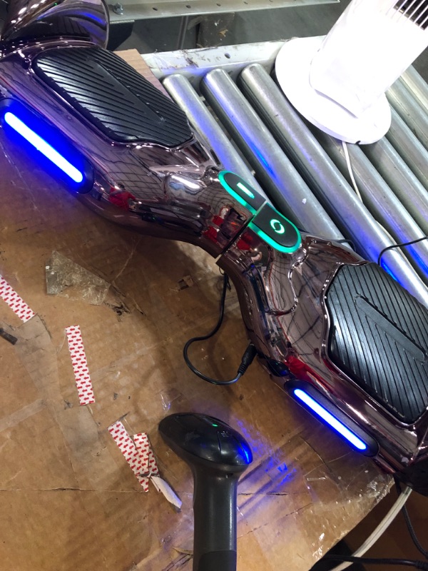 Photo 3 of **SEE NOTES**
Bluetooth Hoverboard, Matt and Chrome Color Hover Board with 6.5" Wheels Built-in Wireless Speaker Bright LED Lights Chrome Black