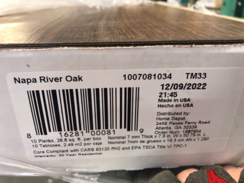 Photo 4 of [37 cases total] Napa River Oak 7mm T x 7.5 in. W Laminate Wood Flooring (26.8 sq.ft/Case)