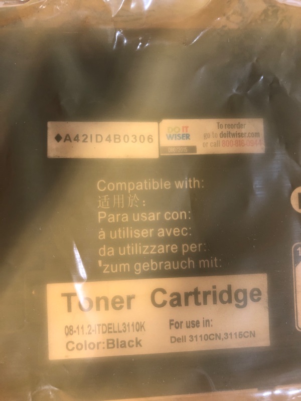 Photo 1 of USED Do it Wiser Remanufactured Printer Toner Cartridge Replacement for Dell 3110cn 3115cn 3110 3115 | 310-8092 310-8094 310-8096 310-8098 High Yield (8,000 Pages) 4-Pack
