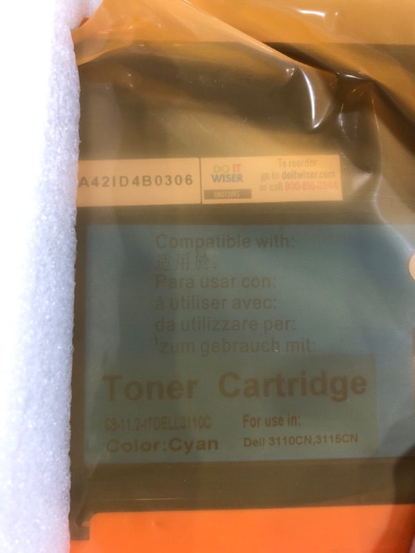 Photo 6 of USED Do it Wiser Remanufactured Printer Toner Cartridge Replacement for Dell 3110cn 3115cn 3110 3115 | 310-8092 310-8094 310-8096 310-8098 High Yield (8,000 Pages) 4-Pack