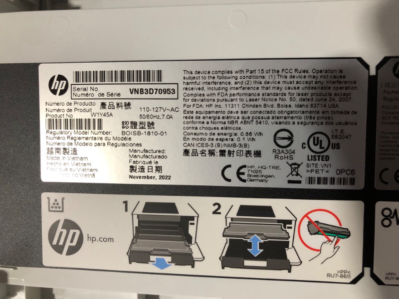 Photo 11 of HP Color LaserJet Pro M454dw Printer (W1Y45A) ,White