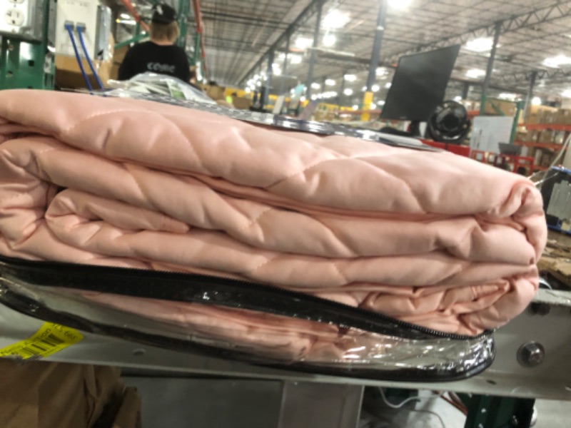 Photo 3 of *NEW*Simple Being Weighted Blanket, Patented 9 Layer Design, 48x72 15lb, Shell Pink 15lbs