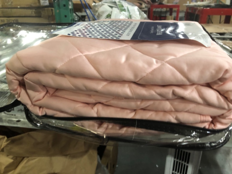 Photo 3 of *NEW*Simple Being Weighted Blanket, Patented 9 Layer Design, 48x72 15lb, Shell Pink 15lbs