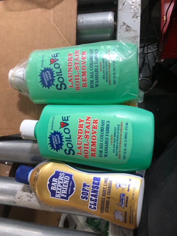 Photo 3 of *THREE ITEMS* TWO Soilove Laundry Soil-stain Remover, ONE Bar Keepers Friend Soft Cleanser