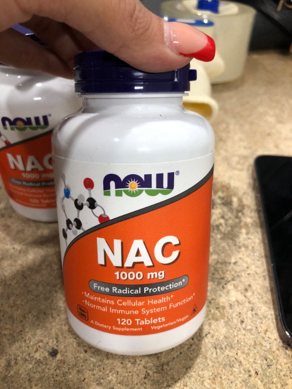 Photo 2 of NOW Supplements, NAC (N-Acetyl-Cysteine) 1,000 mg, Free Radical Protection*, 120 Tablets 120 Count (Pack of 1)
BEST BY: 10/2022