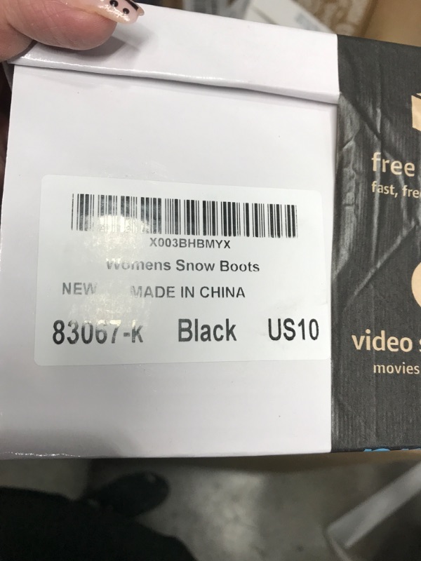 Photo 2 of **MAY NOT ACTUALLY BE SIZE 10**   kufeiti Winter Boots for Women Snow Boots Fur Lined Leather Boots Low Heel Ankle Boots 10 Black