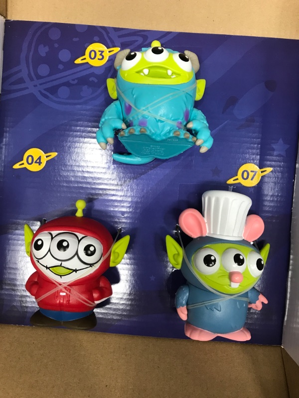 View 2 of Pixar Alien Remix Toy Story Aliens Miguel, Sulley & Remy 3-Pack Toys, Disney Pixar Movie Character Figures Approx 3-in, Collectors Gift Ages 6 Years & Up