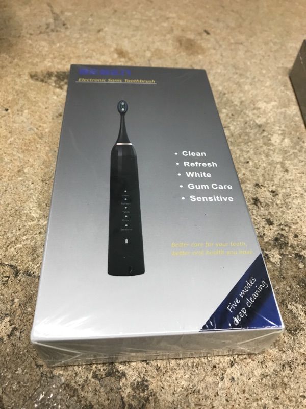 Photo 1 of BEBEN Sonic Electric Toothbrush, IPX7 Toothbrush Electric with Long Battery Toothbrush Life for 60 Days, Rechargeable Electronic Toothbrush Set with 5 Tooth Brush Heads-Black