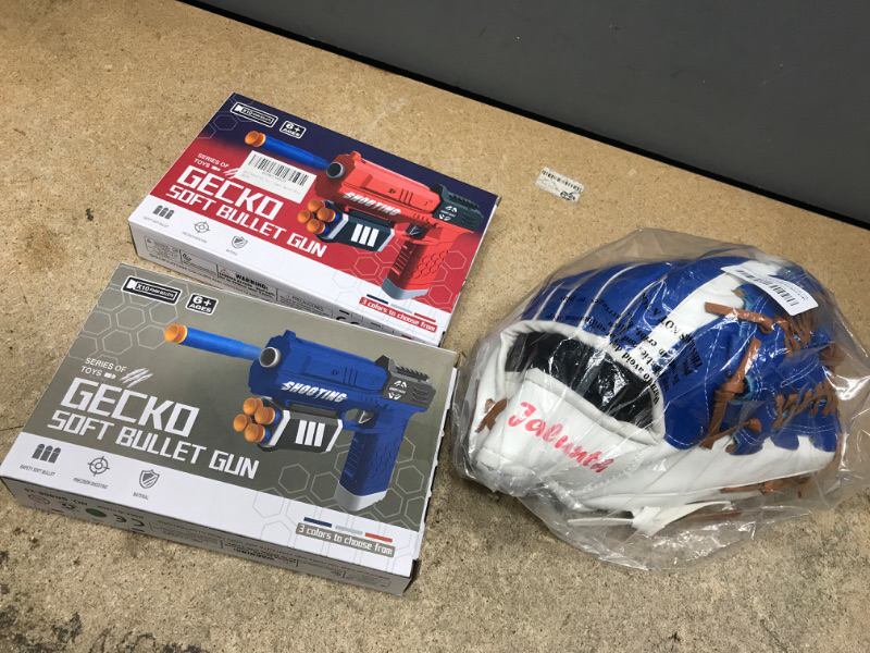 Photo 1 of 3 Toy's Bundle - Kid's Size Baseball Mitt/Soft Bullet Guns 