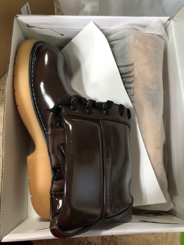 Photo 2 of **MAY NOT ACTUALLY BE 8.5**     DREAM PAIRS Women's Platform Combat Boots, Chunky Lug Sole Lace Up Leather Boots, Mid Calf Boots 8.5 Brown