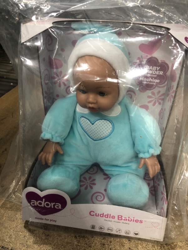 Photo 2 of adora cuddle baby doll blue 13" boy weighted cuddly washable soft snuggle