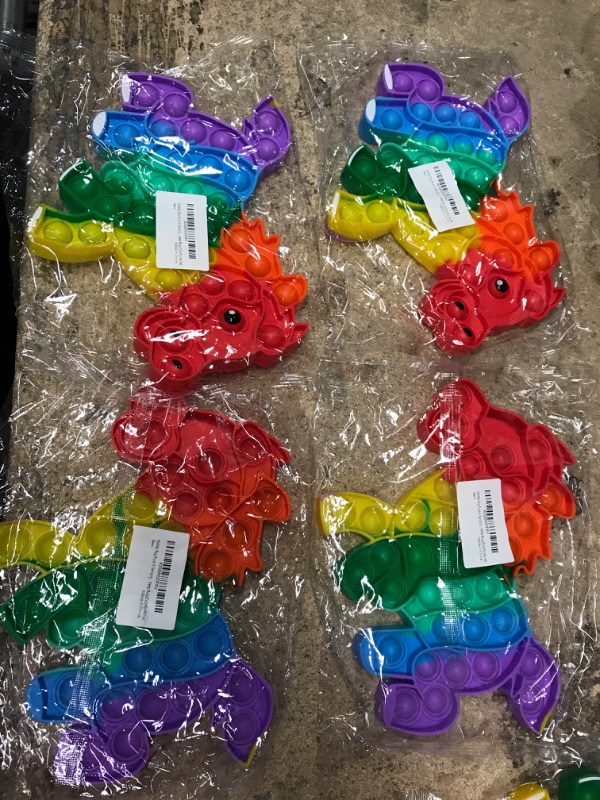 Photo 1 of 4 ITEMS *** Pop Push It Sensory Squeeze Fidget (Colorful Horse) BUNDLE