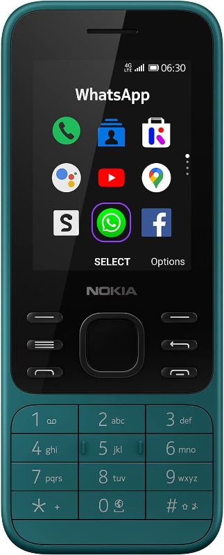 Photo 1 of Nokia 6300 4G | Unlocked | Dual SIM | WiFi Hotspot | Social Apps | Google Maps and Assistant | Cyan Green
