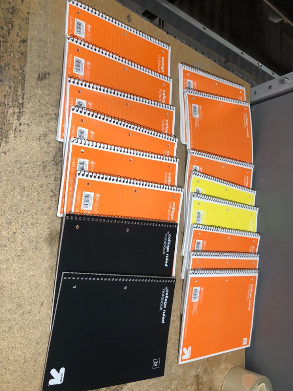 Photo 2 of College Ruled Orange 1 Subject Flexible Paperboard Cover Spiral Notebook 16 count