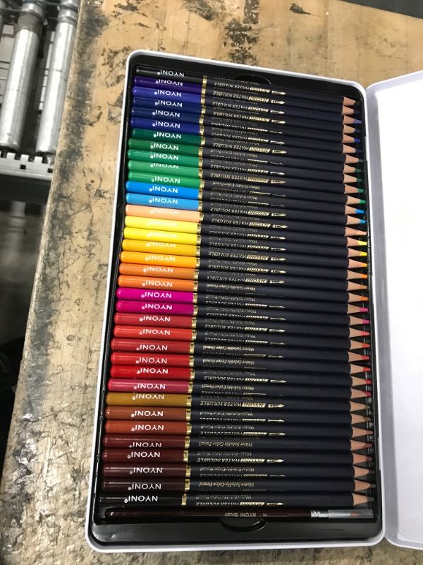 Photo 2 of ??? Nyoni Watercolor Pencils Set of 72 with Brush for Artist,Beginners,Students Drawing Supplies 1 Count (Pack of 72)