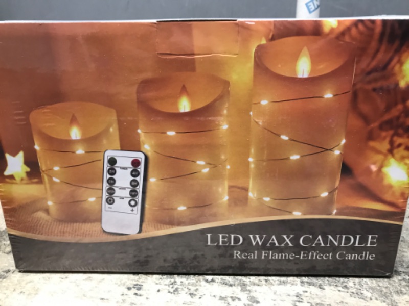 Photo 1 of **FACTORY SEALED**   itoeo Snowman LED Flameless Candles Battery Operated Pillar Candle Moving Effect Flickering Candles with Remote Timer for Christmas Decoration,5" 6" 8" Pack of 3