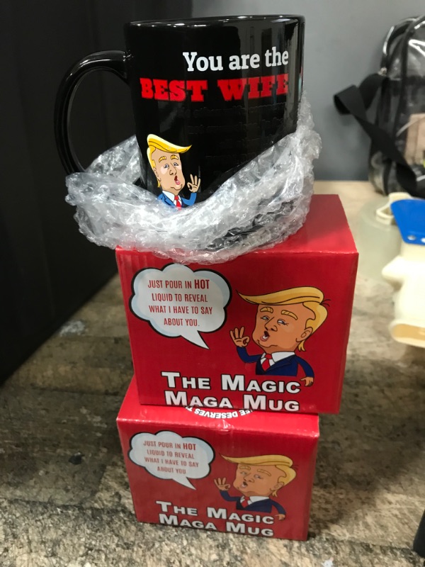 Photo 3 of 12oz Color-Changing Funny Coffee Mug - Top Trump Merchandise - Best Birthday Gifts for Women Who Have Everything, Unique Wedding Gift Ideas for Wife, Cool Bride & Anniversary Presents for Her Wife (12oz) Ceramic