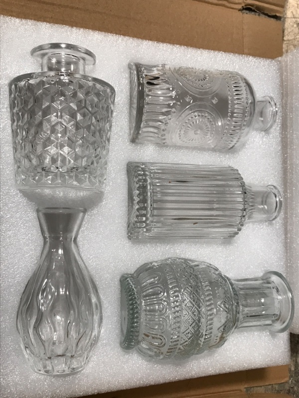 Photo 2 of ***BRAND NEW***
Marble Goat Mini Bud Vase Set, Small Flower Vases, Bottles, Home Decor, Table Centerpiece, Wedding Decorations, Assorted Set of 5, Clear