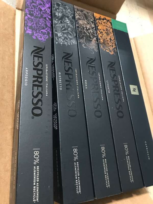 Photo 3 of ***BRAND NEW***
Nespresso Capsules OriginalLine, Ispirazione Variety Pack, Medium & Dark Roast Espresso Coffee, 50 Count Espresso Coffee Pods, Brews 1.35 Ounce