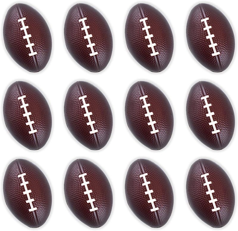 Photo 1 of 2 Packs of JOYIN 16 Pack Mini Football Foam Stress Balls Toy for Kids Sports Birthday Party Favor, Squeeze Squish Balls, Anxiety Relief, Relaxation, Super Bowl L