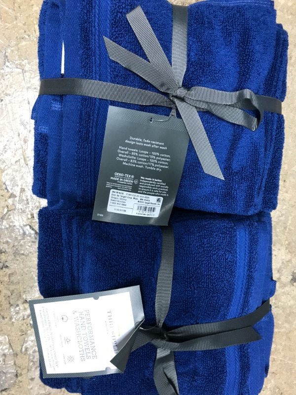 Photo 2 of 2 sets 6pc Performance Bath Towel Set Blue - Threshold
