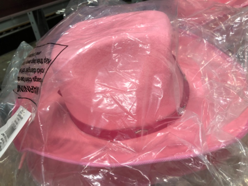 Photo 2 of (pack of 2) Kangaroo Cowboy Hat with Pull-on Closure, Cowboy Hat for Men and Women, Felt Cowboy Hat, Cowboy Hats for Adults, Cowgirl Hat Pink