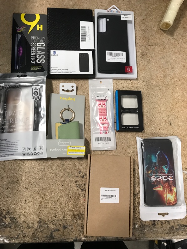 Photo 1 of BUNDLE OF 9 MIXED MODEL CELL PHONE.APPLE WATCH ACCESSORIES