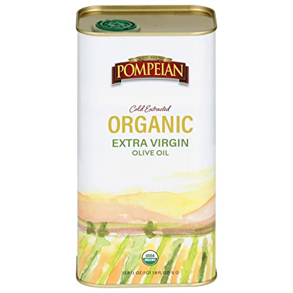 Photo 1 of Pompeian USDA Organic Extra Virgin Olive Oil, Cold Extracted, Mild & Smooth Flavor, Perfect for Sautéing, Salads & Drizzling, 33.8 FL. OZ. Tin
