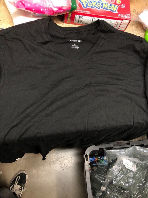Photo 3 of Lacoste Men's Short Sleeve V-Neck Pima Cotton Jersey T-Shirt

